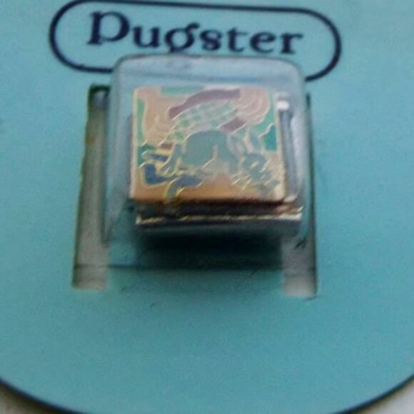 Pugster enamel person catching a rabbit 9mm stainless steel Italian charm link - Picture 1 of 2